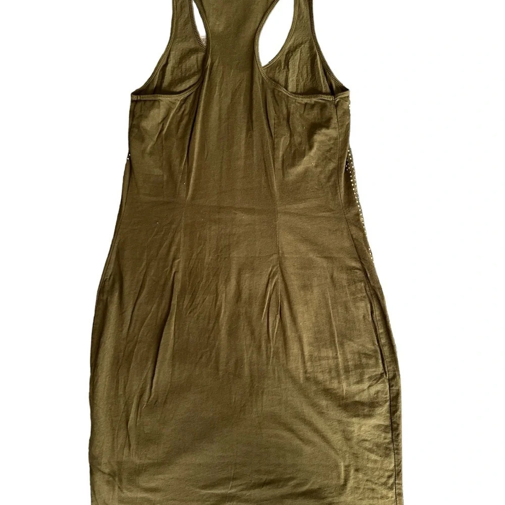 Jennifer Lopez Racer Back Studded Green Summer Casual Dress Small — image 2 of 4